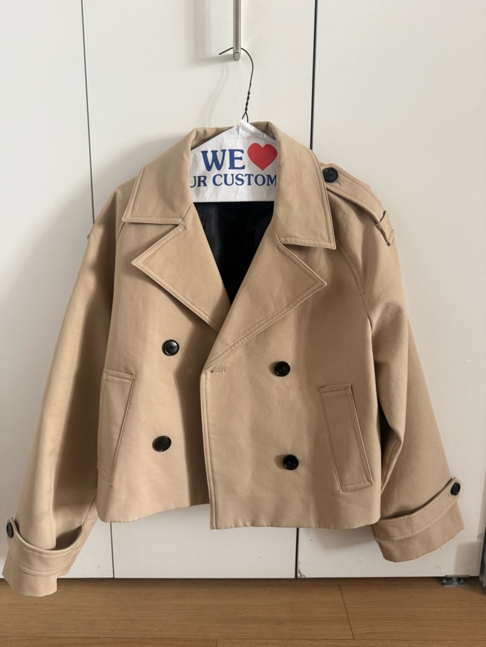 Mango Two-Tone Collar Jacket - Beige and Black